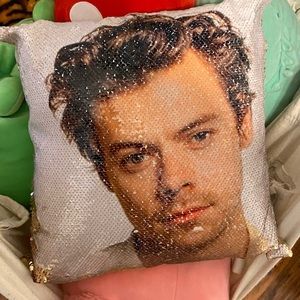 Harry Styles/ Gold Reversible Sequin Pillow (pillowcase with pillow included)